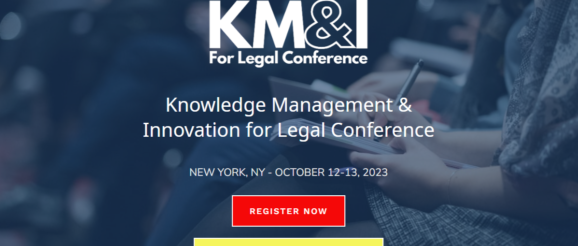 New Knowledge Management and Innovation Conference for Legal to Debut in October in NYC