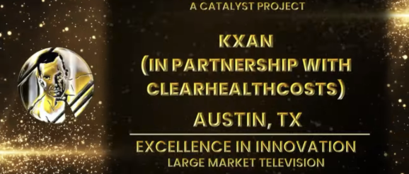 We won! We won! Our KXAN partnership won a national Murrow prize for excellence in TV innovation