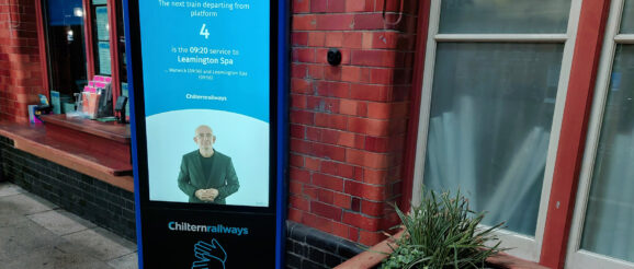 Inclusive Innovation: Chiltern Railways tests interactive BSL screens for deaf travellers