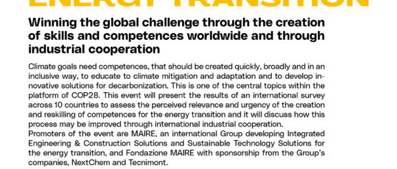 Global research study by Fondazione MAIRE reveals Middle East perspectives on sustainable innovation and workforce training towards Net Zero