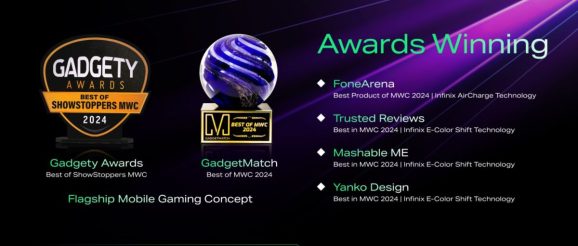 Infinix mobile gaming innovation wins multiple MWC 2024 Awards
