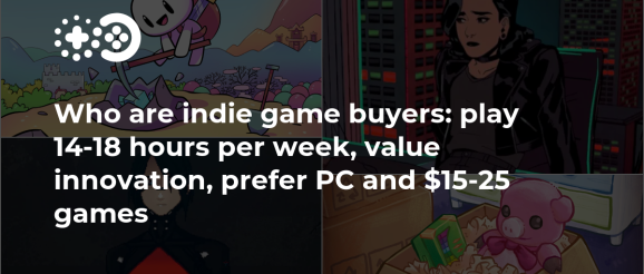Who are indie game buyers: play 14-18 hours per week, value innovation, prefer PC and $15-25 games | Game World Observer